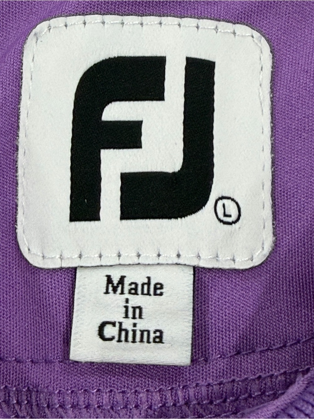 FootJoy FJ Women's Purple Golf Polo Shirt Size Large Fox Coat Logo Short Sleeve - Picture 5 of 9